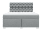 Domopure bed base with light grey mattress 180x200cm Fabric NOVN70578
