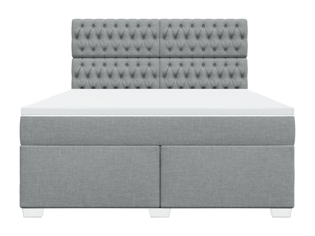 Domopure bed base with light grey mattress 180x200cm Fabric NOVN70578