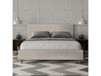 Upholstered double storage bed 160x190 Labirinto 01 white fabric Decohaute XCIO11860