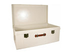 Decohaute white metal trunk with polyurethane handle, 265 liters, UCJD99322