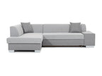 Domopure 272cm light grey fabric right-hand corner convertible sofa VPNP14376