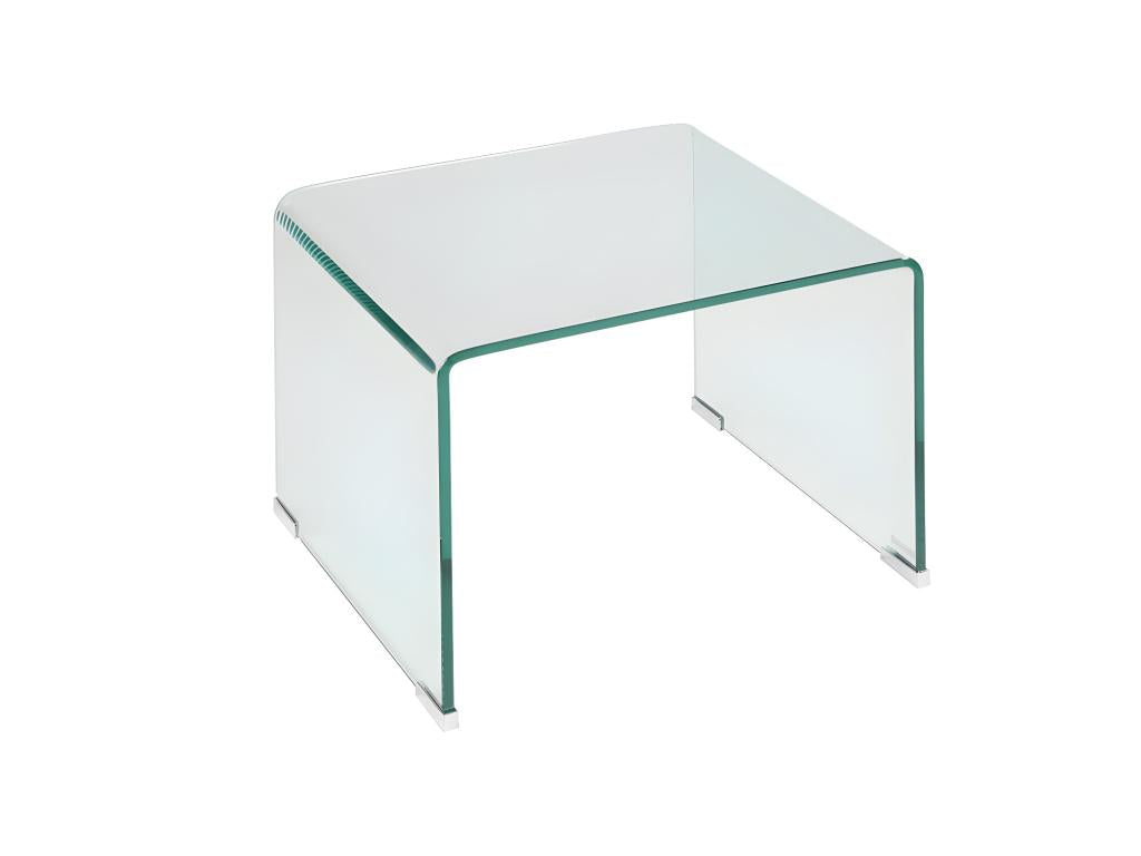Set of 2 bedside tables - Curved tempered glass - Decohaute FONK72860