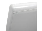 Domopure dining chair, set of 6, white bonded leather, dark legs EEIF72532