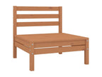 7-piece garden furniture set, solid pine wood, honey brown, OBZY44478