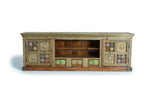Handmade TV stand with tile details - Marrón. Giner y Colomer. 60x40x180 RWBB59527
