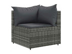 9-piece garden furniture set with cushions, Grey Wicker Resin RERJ32768
