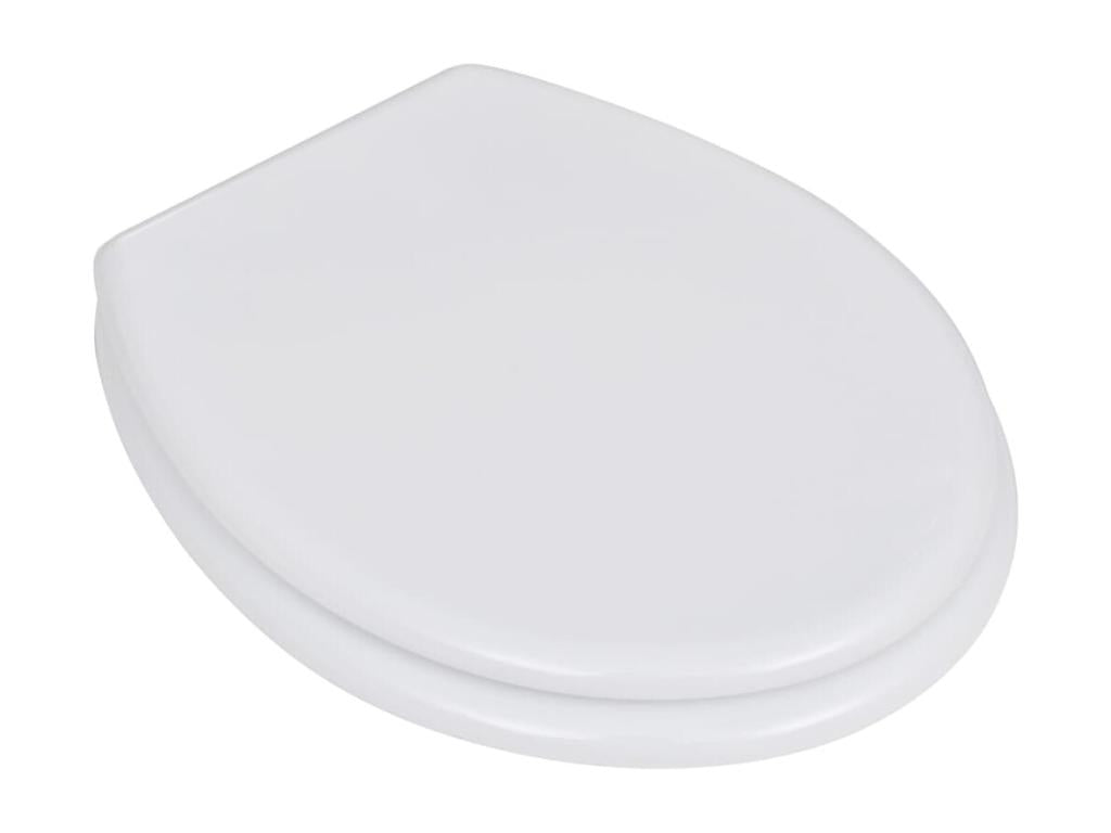 White wood-effect toilet seat with lid, 45x36x5 cm, 02 0002878 EBOX41847