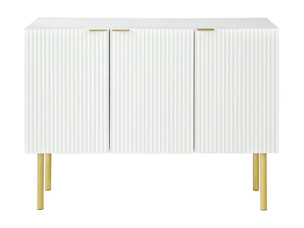3-door sideboard with adjustable shelves - MDF / particle board - White VOCR35738