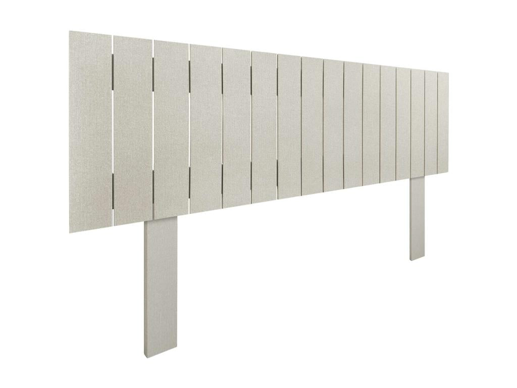 Decohaute Recycled Wood Headboard, Vertical Style, with Legs, 135x115cm, for 135cm Beds - Beige, Spiked, BYSP19171