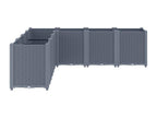 Grey planter 160x160x53 cm polypropylene EMEB65708