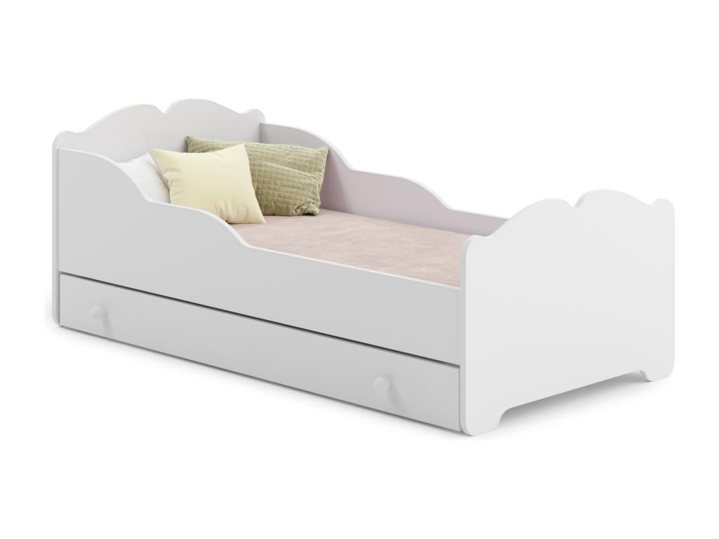 Decohaute children's bed with drawer, mattress and frame included - No graphic - 140 cm x 70 cm SBMP20514