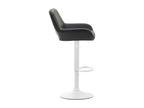 Bar stool - Faux leather / Metal - Black - Decohaute EDPV55202