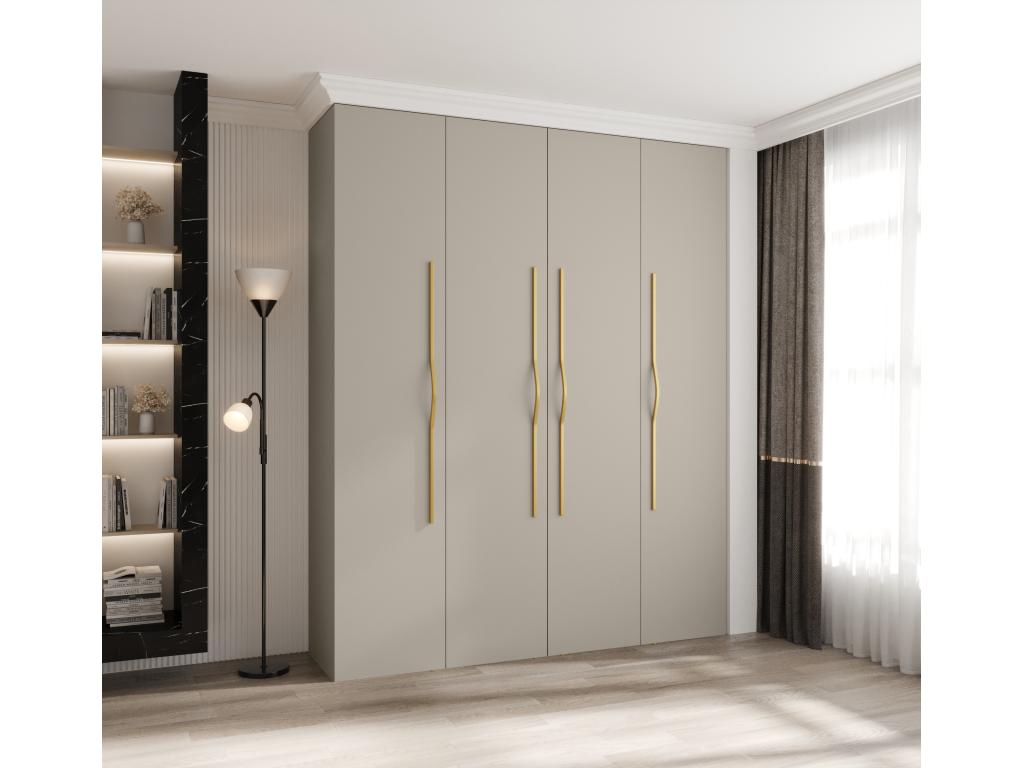 Como 2 245.5/200/40 4-door hinged wardrobe cashmere/gold SWSL68400
