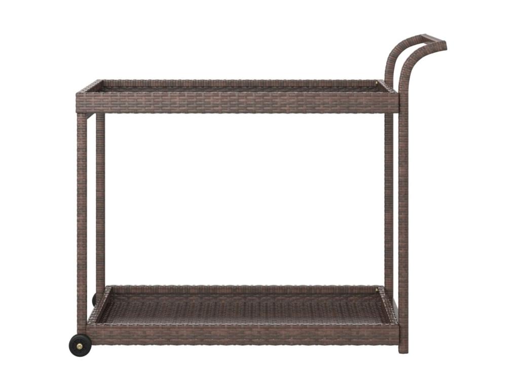 Brown bar trolley 100x45x83 Wicker resin KIYK65693