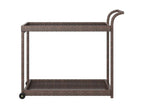 Brown bar trolley 100x45x83 Wicker resin KIYK65693