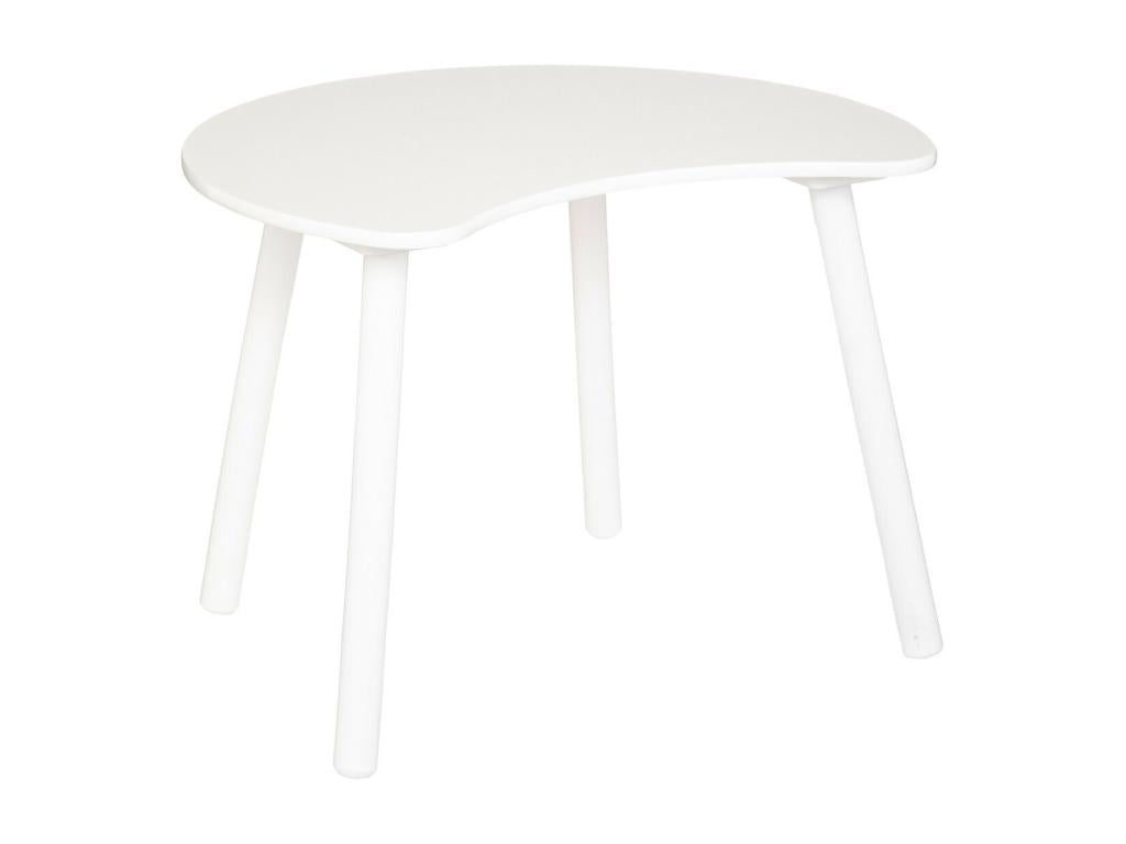 Children's Table in White Wooden Moon Shape EPSZ36326