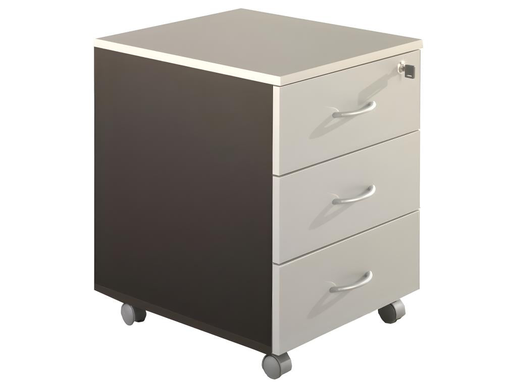 Office Unit 3 Drawers Gray and Anthracite Decohaute L 41 H 56 D 50 cm PPFO57081