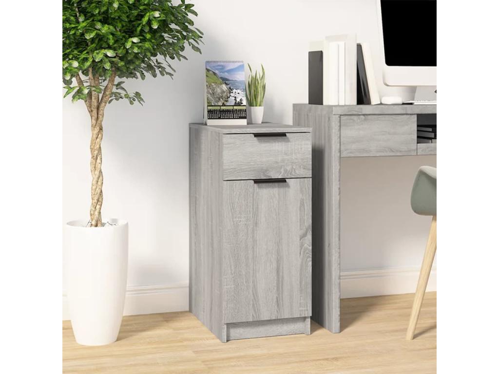 Domopure office cabinet, grey, 33.5x50x75 cm, engineered wood, ALYY26848