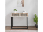 White console table 80x30x75 cm engineered wood and iron APSU67387