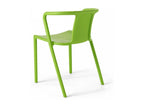 Set of 4 green plastic chairs BPIN63703