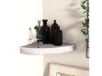 Corner wall shelf, concrete grey, 35x35x3.8 m, MDF, HCMO07884