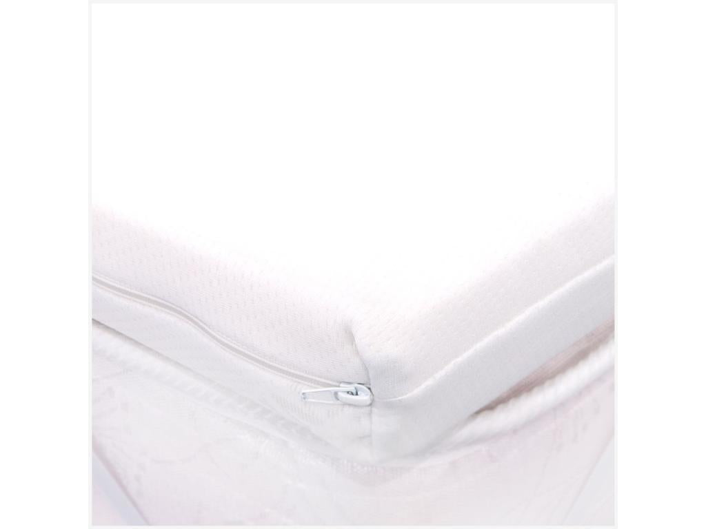 160x195 cm mattress topper, 10 cm high, in Domopure fabric with removable cover - Topper H10 FQEA83321