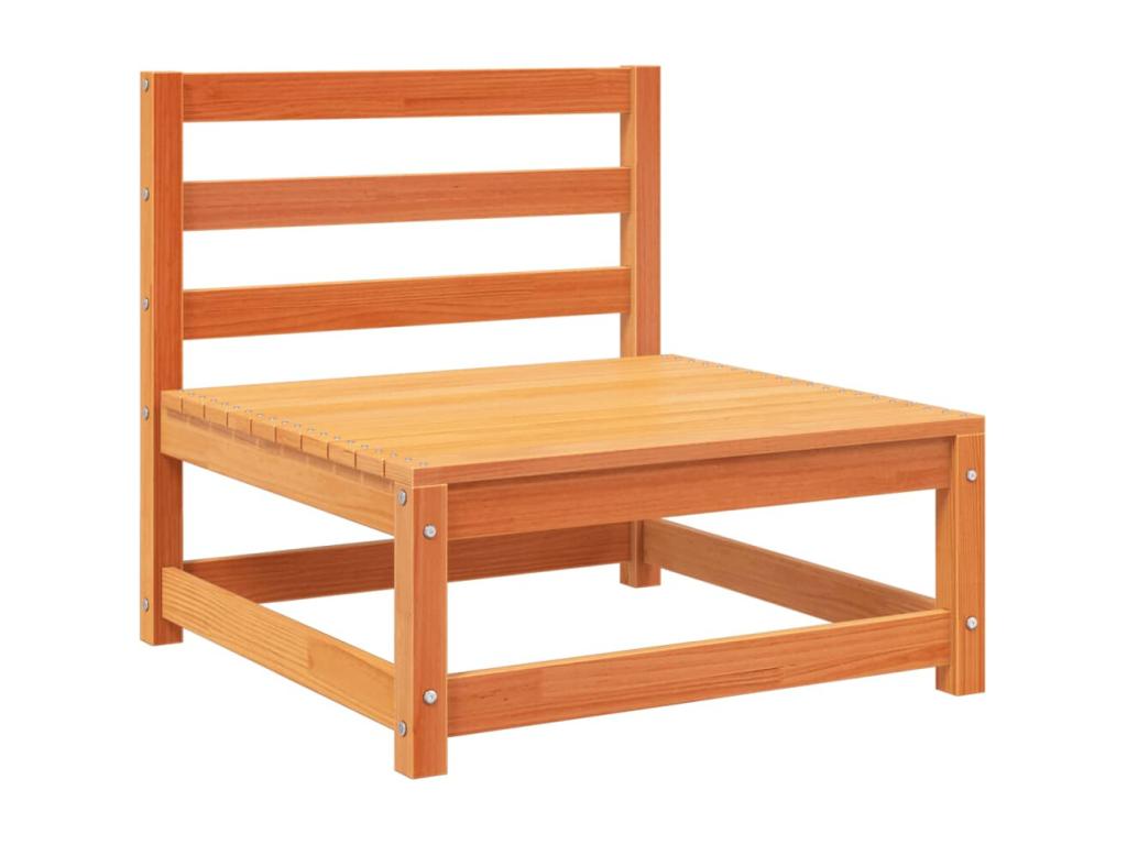 8-piece garden furniture set, brown wax finish, solid pine wood QEGN17554