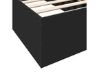 Black bed frame 90x200 cm engineered wood DNCO61363