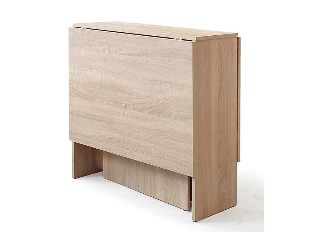 Extendable side table/living room table in oak finish, Decohaute KNHW98783