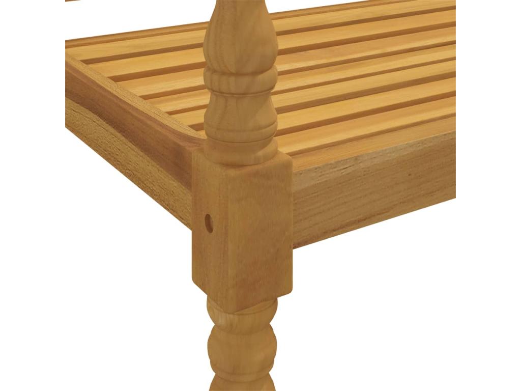 Domopure bench with anthracite cushion, 150cm, solid teak wood, CJZO44978