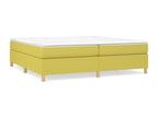 Upholstered bed base with mattress, green, 200x200 cm, fabric BJOY17095