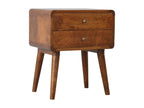 Curved Chestnut Nightstand FLKO61042