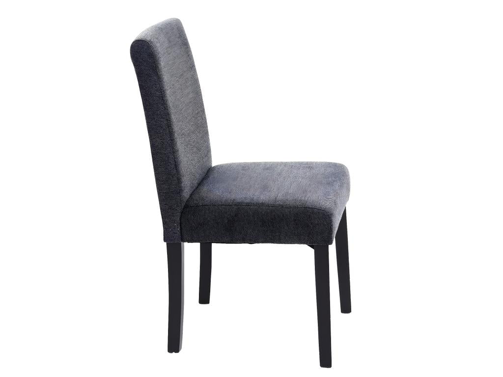 Decohaute dining chair, kitchen chair, fabric/textile - anthracite grey, dark legs DVHO30886