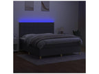 Domopure bed base and mattress with LED lighting, Dark Grey, 180x200 cm, OSHH64392