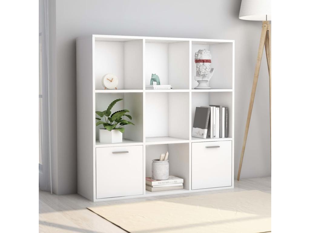 White bookcase 98x30x98 2 MSIX90435