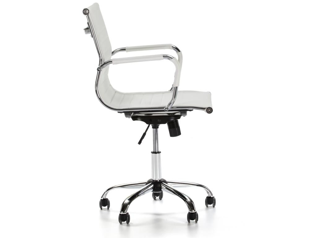 Decohaute Reclining Office Chair, White Synthetic Leather BVSD00510