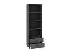 Domopure Dark Grey Sideboard 60x35x180 cm Solid Pine Wood BFUX88496