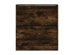 Smoked oak shoe cabinet 80x21x87.5 engineered wood NFCO27830