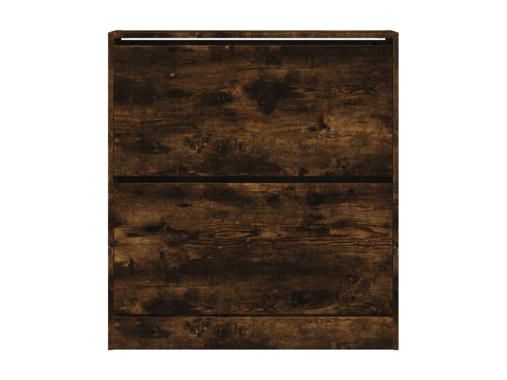 Smoked oak shoe cabinet 80x21x87.5 engineered wood NFCO27830