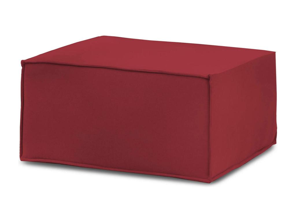 Domopure Pouf, Lounge Chair, Relaxing Upholstered Fabric Chair, Made in Italy, 80x70x43 cm, Red, WJQF96018