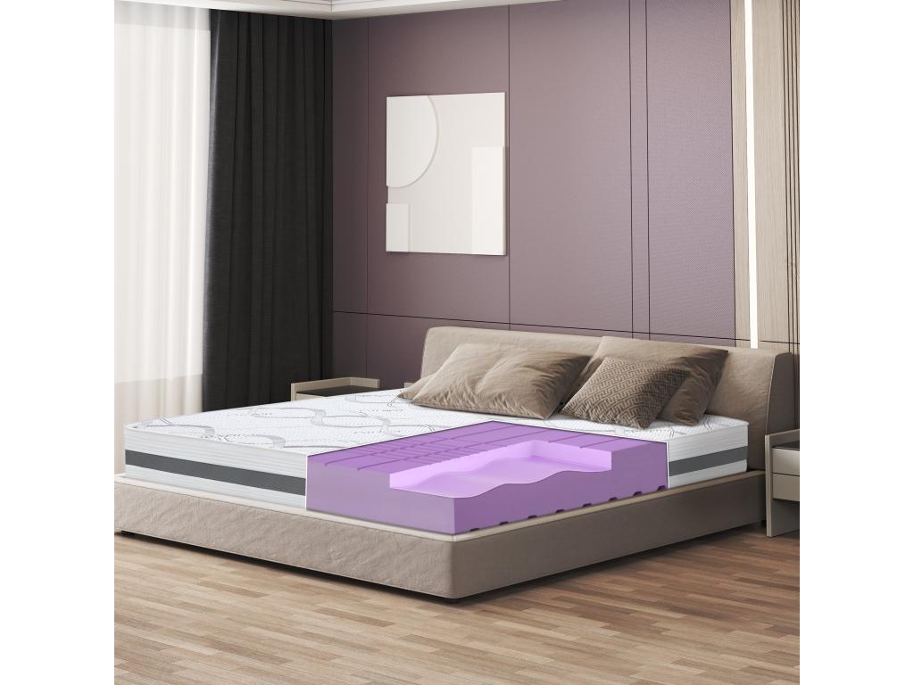 Single Mattress 95x190 with Memory Foam - Premium Quality - Height 25 cm - Made in Italy JYTK52951