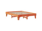 Bed frame without mattress, brown wax finish, 160x200cm, solid pine wood, TBLH36679