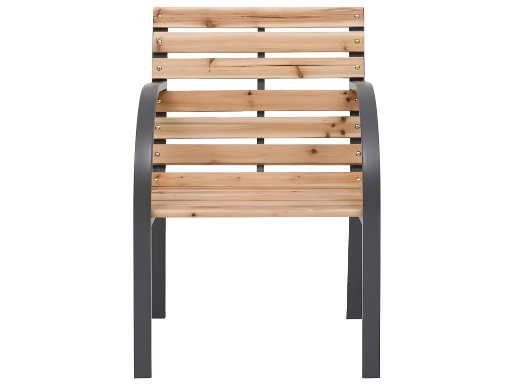 2-piece garden chairs, solid fir wood, AHED34891