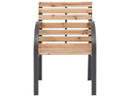 2-piece garden chairs, solid fir wood, AHED34891