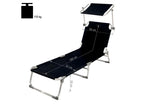 Set of 2 black sun loungers 190x35x28 cm 2208190 FBPT88005