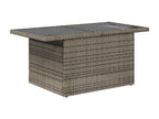 7-piece garden furniture set with cushions, grey woven resin DHGF16694