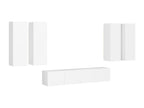 6-Piece TV Unit Set, White, Chipboard, NVTI26447