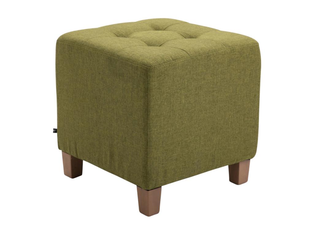 Set of 2 Stools - Fabric / Wood - Green - Chicyla SOTE96658