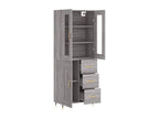 Decohaute tall sideboard, grey, 69.5x34x180 cm, engineered wood, ZDQX74384