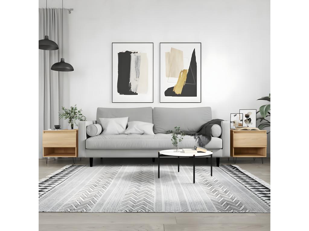 Chicyla 2-piece oak coffee tables, 50x46x50 cm, engineered wood, BGTX01830